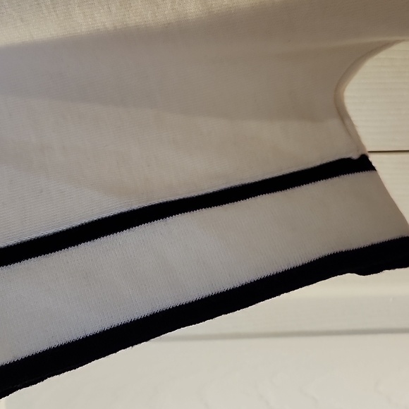 JOSEPH RIBKOFF white and black trim wool blend sweater size 6 - Picture 3 of 5